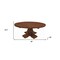 Homeroots 58" Brown Solid Wood Pedestal Base Round Top Dining Table 544742 - alternate 6