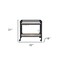 Homeroots Black and Natural 32in Rolling Prep Table With Storage 319144 - alternate 3