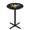 Holland Bar Stool Co 36" Blk Wrinkle Pittsburgh Penguins Pub Table, 36" dia. Top L211B3636PitPen - alternate 1