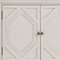 Homeroots 34in White Wood Carved Geometric Accent Cabinet With Two Doors 691653 - alternate 6