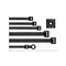 Gb Cable Tie, Double-Lock Locking, 6/6 Nylon, Black, 100PK 46-308UVB - alternate 2