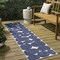 Jonathan Y Rayna Modern Geometric Organic Shapes Navy/Cream 2 ft. x 8 ft. Indoor/Outdoor Runner Rug TSN305B-28 - alternate 1