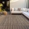 Homeroots 9' X 12' Taupe Brown And Ivory Striped Washable Indoor Outdoor Area Rug 597443 - alternate 4