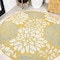 Jonathan Y Zinnia Modern Floral Textured Weave Yellow/Cream 5 ft Round Indoor/Outdoor Area Rug SMB110G-5R - alternate 1