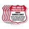 Signmission Video Surveillance Shield Sign This Area, 12 inch X 12 inch, Aluminum Metal Sign, 5PK SHI-A-5Pack-12-473 - alternate 1