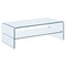 Homeroots 43" Clear Glass Sled Coffee Table With Shelf 554278 - alternate 1