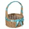 Wickerwise Small Seagrass Wicker Picnic Basket with Handle - Versatile Gift Basket with Blue Ribbon for New QI004720 - alternate 6