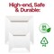 Smarty Had A Party 9.5" White Square Plastic Dinner Plates, 120PK 6919-CASE - alternate 3