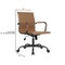 Leisuremod Harris Faux Leather Office Chair - Mid-Back Ergonomic Swivel Desk Chair, Iron Base HOBL19LBRL - alternate 7