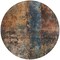 Homeroots 8' Blue Copper And Brown Round Abstract Washable Indoor Outdoor Area Rug 606058 - alternate 5