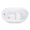 Kingston Brass 52-Inch Acrylic Oval Single Slipper Freestanding Tub with Overflow/Drain Assembly and Integral Seat VTRS523030M8 - alternate 3