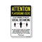 Signmission PSA Playground Users Practice Social Distancing 14in X 10in Peel N Stick Wall Graphic, RD-1014-25413 OS-NS-RD-1014-25413 - alternate 1