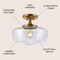 Jonathan Y Marfa 14" 1-Light Modern Farmhouse Schoolhouse Frosted Glass/Metal LED Semi Flush Mount, Brass Gold JYL7517B - alternate 8
