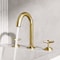 Vigo Jewel Two Handle Three-Hole Widespread Bathroom Faucet with Cross Handles in Matte Brushed Gold VG01308MG - alternate 4