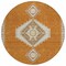 Homeroots 8' Copper Brown And Ivory Round Oriental Washable Indoor Outdoor Area Rug 598396 - alternate 4