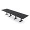Skutchi Designs 14 Person Conference Table With Power Unit | 14' Rectangular Table | Harmony Series HAR-REC-48x168-T.BK-WA7949-EBLK - alternate 1