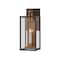 Troy Lighting Arnold 1 Light Exterior Wall Sconce, Patina Brass and Textured Bronze, 8 In x 20 In B6520-PBR/TBZ - alternate 1