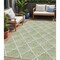 Homeroots 5' X 8' Green Beige And Ivory Geometric Washable Indoor Outdoor Area Rug 594702 - alternate 1
