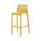 Homeroots Set of Four 30" Yellow Heavy Duty Plastic Outdoor Bar Height Chairs 565355 - alternate 1