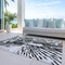 Homeroots 9' X 12' Ivory Black And Gray Abstract Washable Indoor Outdoor Area Rug 588014 - alternate 5