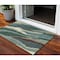Homeroots 3' X 5' Sage Brown And Beige Abstract Washable Indoor Outdoor Area Rug 601002 - alternate 1