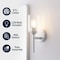 Jonathan Y Juno 13" 1-Light Farmhouse Industrial Metal/Glass Cylinder LED Sconce, White/Clear JYL9547E - alternate 6