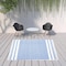 Homeroots 8' X 10' Blue Striped Handmade Stain Resistant Non Skid Indoor Outdoor Area Rug 533585 - alternate 5