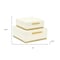 Homeroots Set of Two White And Gold Square Nesting Decorative Storage Boxes With Lids, 2PK 712923 - alternate 6