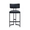Manhattan Comfort Juno Metal Vegan Leather Counter Stool in Black CS1640-3 - alternate 4