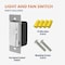 Newhouse Electric Single-Pole Light Switch and 3-Speed Fan Control TLFC-300W - alternate 6