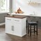 Crosley Bartlett Wood Top Kitchen Island W/Uph Square Stools KF30093WH-BK - alternate 5