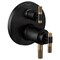 Brizo Litze Tempassure Thermostatic Valve With Diverter Trim Handle Kit, T-Lever Matte Black/Luxe Gold HL7533-BLGL - alternate 4