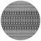 Homeroots 8' Gray Silver And Charcoal Round Tribal Washable Indoor Outdoor Area Rug 582568 - alternate 5