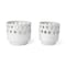 Homeroots Set of Two White Abstract Cylinder Ceramic Table Vase, 2PK 397536 - alternate 1