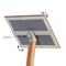 M&T Displays Copper 8.5 x 11 Inch Pedestal Sign Holder with Clear Brochure Holder Menu Board Floor Standing UCUMB11581X9002 - alternate 3