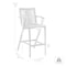 Armen Living Brielle Outdoor Light Eucalyptus Wood and Charcoal Rope Bar Height Stool LCBLBACH30 - alternate 5