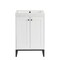 James Martin Vanities Chianti 24 in. Single Vanity, Glossy White, Matte Black, w/ White Glossy Composite Stone Top 533V24GWMBKWG - alternate 1