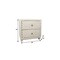 Homeroots 30" Ivory Two Drawer Nightstand 488773 - alternate 3