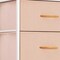 Homeroots 18" Pink and White Steel and Fabric Six Drawer Chest 484698 - alternate 4