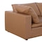 Homeroots 86in Chestnut and Brown Italian Leather Loveseat 720474 - alternate 5