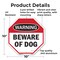 Signmission Warning Beware of Dog, 10 Inch X 10 Inch, Aluminum Metal Signs OC-A-10-337 - alternate 3