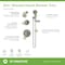 Symmons Elm Two Handle Five Spray Shower Trim with Three Spray Hand Shower (Valves Not Included) 5595STN15TRM - alternate 3