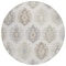Homeroots 8' Ivory Khaki And Gray Round Southwestern Washable Indoor Outdoor Area Rug 615142 - alternate 5