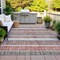 Homeroots 10' X 14' Burgundy And Silver Striped Washable Indoor Outdoor Area Rug 632208 - alternate 2