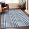 Homeroots 5' X 8' Navy Blue Ivory And Brown Plaid Washable Indoor Outdoor Area Rug 601489 - alternate 3