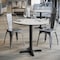 Flash Furniture 31.25" RND Tabletop, Seamless Surface Technology, White Faux Marble, 22x22 Black Table Height X-Base ST-RD31-WHMAR-T2222-GG - alternate 4