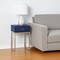 Homeroots 24" Silver Metallic And Navy Blue End Table With Drawer 543907 - alternate 6