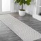 Jonathan Y Portmany Neutral Diamond Trellis Ivory 2 ft. x 8 ft. Indoor/Outdoor Runner Rug IBZ104D-28 - alternate 1