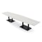 Skutchi Designs Hexagon Conference Table With Power, 48 in W, 168 in L, Ivory HAR-HEX.IR-48X168-DOU.BK-K458-NA - alternate 1