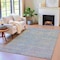 Homeroots 3' X 5' Plum And Silver Oriental Washable Indoor Outdoor Area Rug 631131 - alternate 4